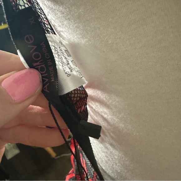 NWT AVIDLOVE CROTCHLESS STRAPPY  LACE LINGERIE TEDDY XL - Picture 6 of 6